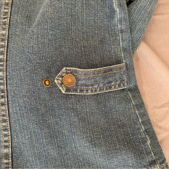 J. Jill Women's Denim Jean Jacket Heavyweight 5 Button Large-XL - Picture 6 of 7
